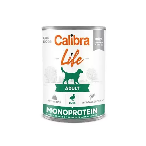 Calibra Dog Life  konz.Adult Duck with rice 400g