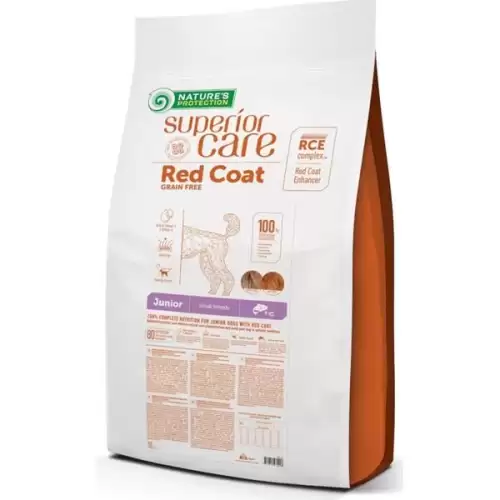  Nature's Protection Superior Care Dog Dry Red Coat Junior Mini Breed GF Salmon 10 kg