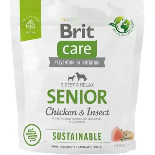  Brit Care Dog Sustainable Senior Chicken+Insect 1 kg