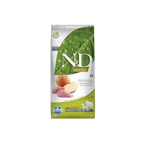 N&D PRIME DOG Adult M/L Boar & Apple 12kg
