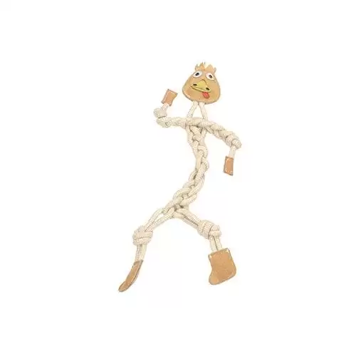 Hračka pes animALL Krůta kůže+lano Mr.Roper 47cm
