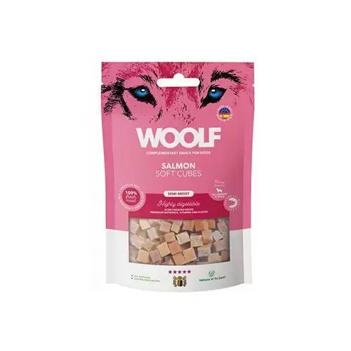 WOOLF Cubes poch. Soft Salmon 100g