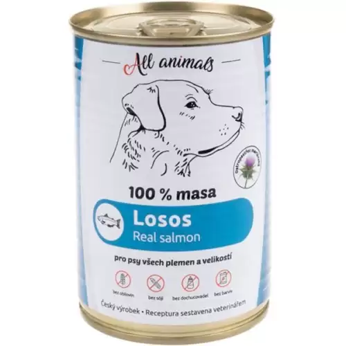  ALL ANIMALS konz. pro psy losos mletý 400g
