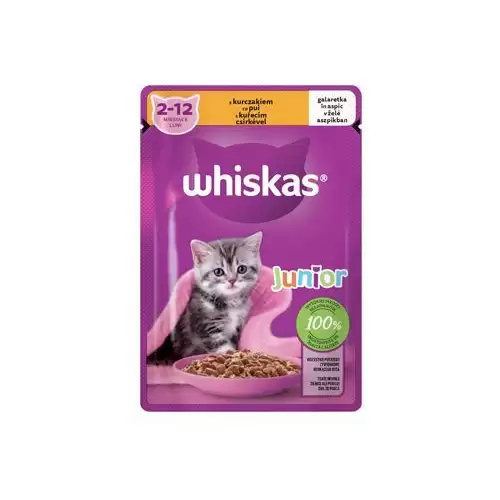 Whiskas kapsa Core Junior kuřecí v želé 85g