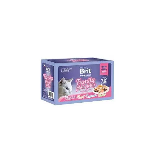 Brit Premium Cat D Fillets in Jelly Family Plate 1020g