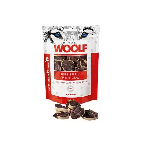 WOOLF Classic poch. Beef Sushi with Cod 100g