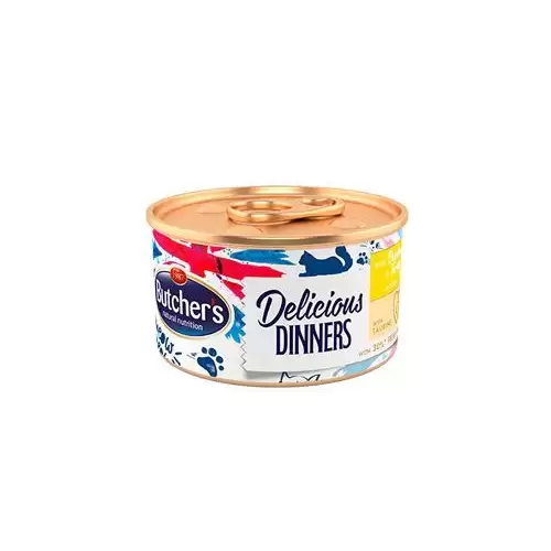 Butcher's Cat Delic.Dinners kuře+krůta konz. 85g