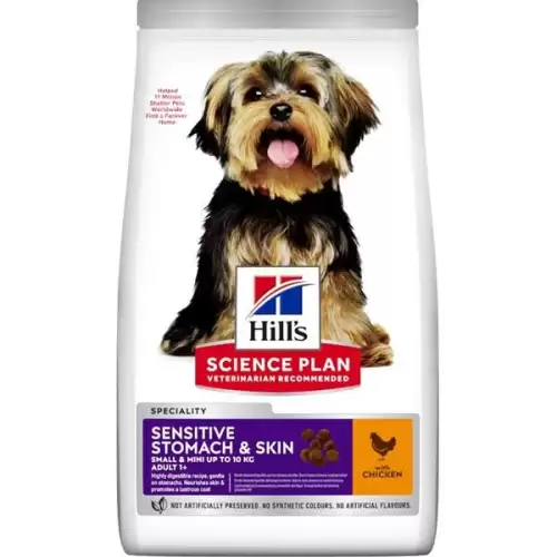  Hill's Science Plan Canine Adult Sensitive Stomach & Skin Small & Mini Chicken 1,5 kg