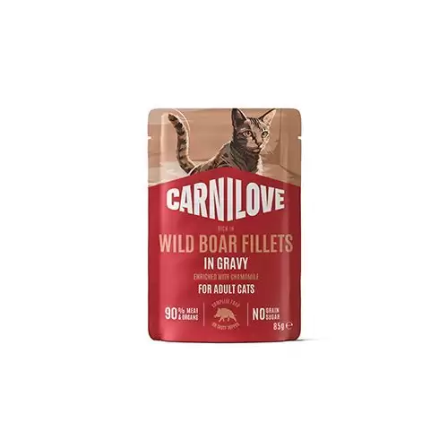 Carnilove Cat Pouch Gravy Wild Boar+Chamomile 85g