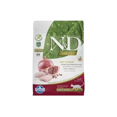 N&D PRIME CAT Neutered Chicken & Pomegranate 300g
