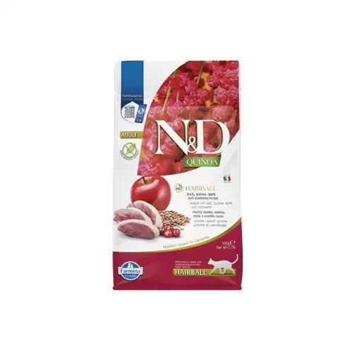 N&D Quinoa CAT Hairball Duck & Cranberry 300g