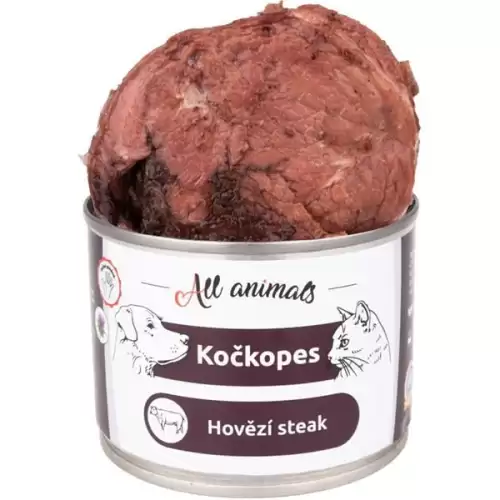  ALL ANIMALS Kočkopes konz. hovězí steak 200g