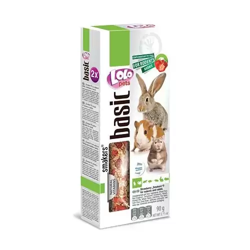 LOLO SMAKERS 2 klasy jahodové pro hlodavce 90 g