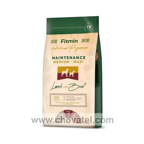 Fitmin dog Medium Maxi Maintenance Lamb Beef 2 x 12kg