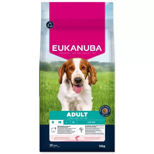 Krmivo EUKANUBA Adult Small and Medium rich in salmon and barley 12kg