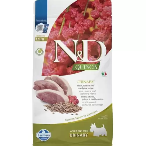  N&D QUINOA Dog GF Urinary, Duck & Cranberry Adult Mini 1,5 kg