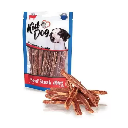 KIDDOG hovězí steak v proužku 80 g