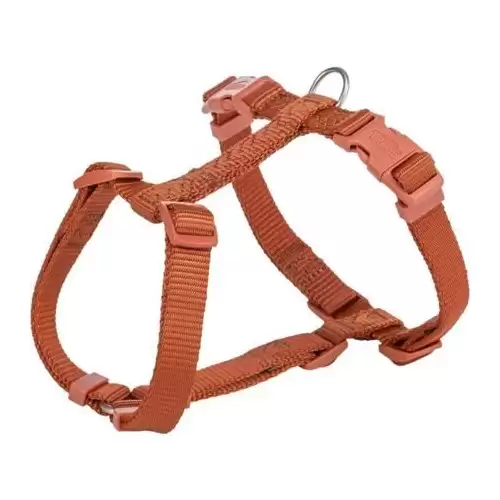 H-postroj PREMIUM, rezavá L-XL:hruď:75-120cm/25mm