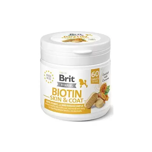 Brit Dog Vitamins Biotin Skin&Coat 120g (60tbl)