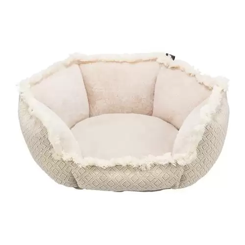 Pelech BOHO s vysokým okrajem, béžová 80 x 80 cm