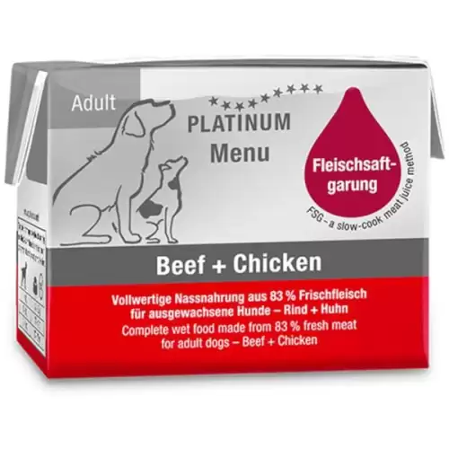  Platinum Dog Menu Beef + Chicken 90 g