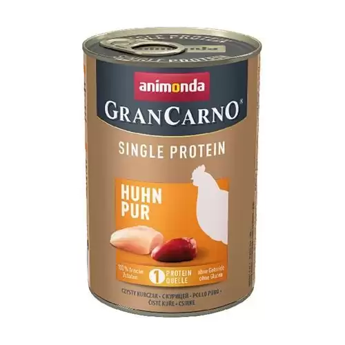 GRANCARNO Single Protein 400 g čisté kuřecí, konzerva pro psy 