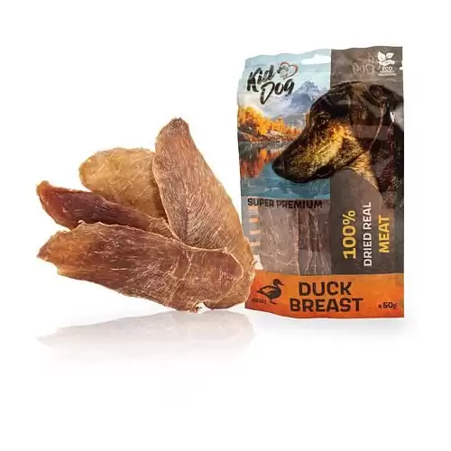 KIDDOG SUPER PREMIUM 100% kachní prsa, tenké plátky 50 g