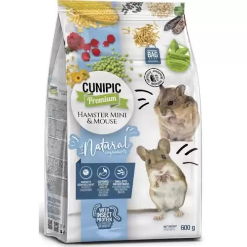  Cunipic Premium Hamster Mini & Mouse - křečík & myš 600 g