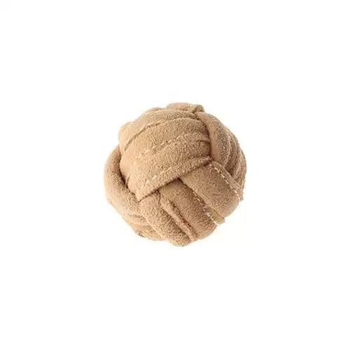 Hračka pes animALL Kožený míč kůže, natural L 10cm