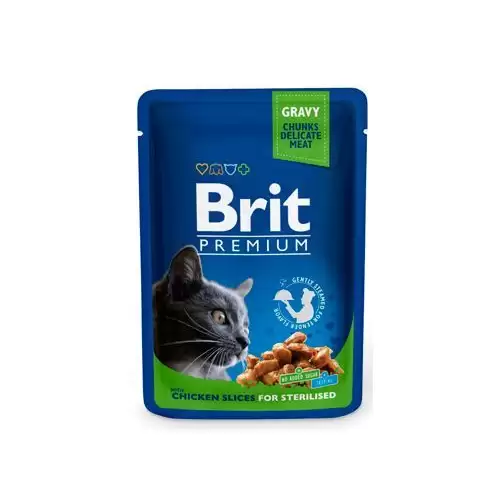 Brit Premium Cat kapsa Chicken Slices for Steril 100g