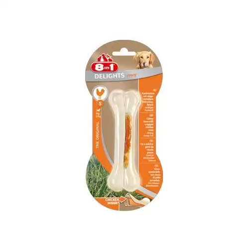 Pochoutka 8in1 Delights Chicken Bones Strong S/1ks