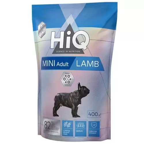  HiQ Dog Dry Adult Mini Lamb 400 g