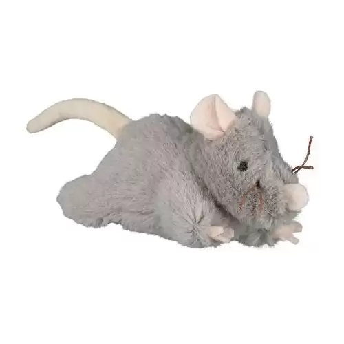 Plyšová myš šedá, robustní 15 cm
