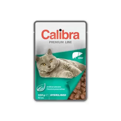Calibra Cat  kapsa Premium Sterilised Liver 100g