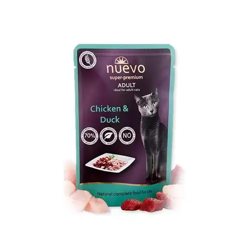 Nuevo kočka kapsa Adult Kuře a Kachna 85g