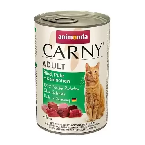 ANIMONDA konzerva CARNY Adult - hovězí, krůta, králík 400g