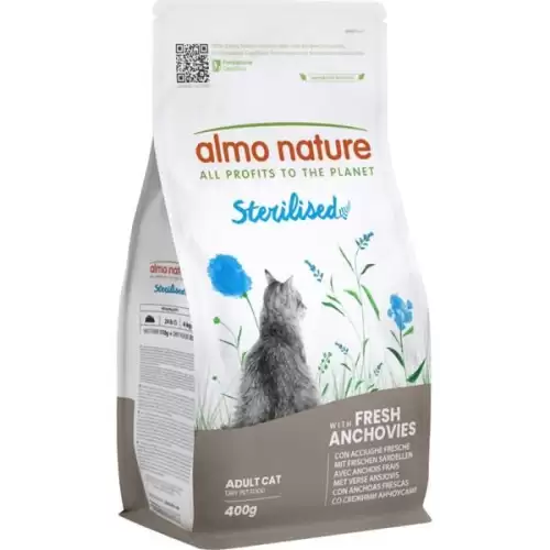  Almo Nature cat Sterilised ančovičky 400g
