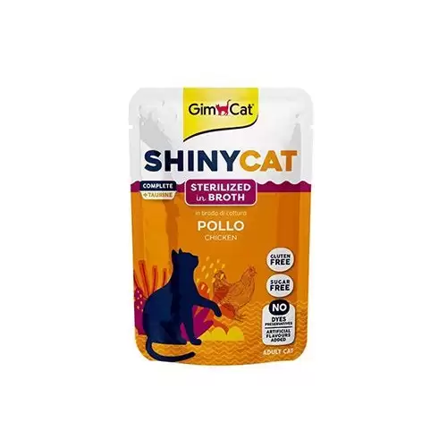 GimCat ShinyCat kapsa kuře ve vývaru Sterilized 70g