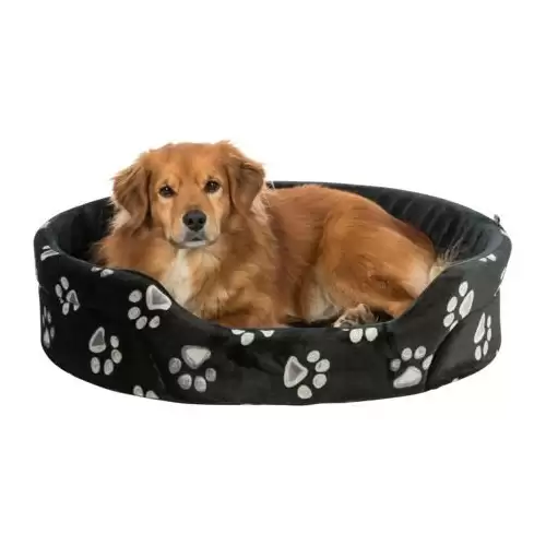 Pelech JIMMY oválný černý s tlapkami 110 x 95 cm