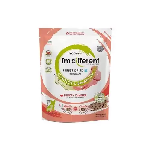 I´M DIFFERENT Turkey DINNER, mrazem sušené raw krmivo s krůtou,  156 g