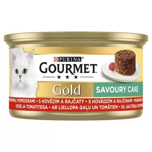 Gourmet Gold Savoury Cake s hovězím a rajčaty 85g
