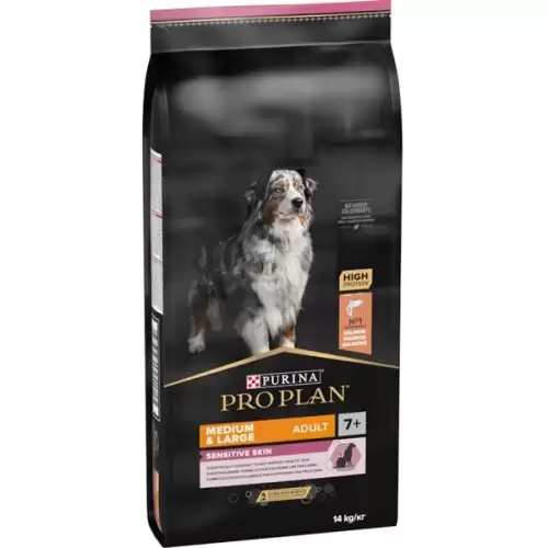  Pro Plan Dog Adult Medium&Large 7+ Sensitive Skin losos 14 kg