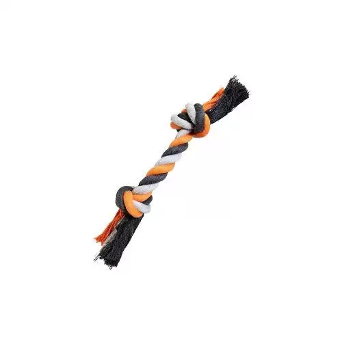 Hračka pes Uzel bavlněný 20cm/55g šedá/oranž HipHop