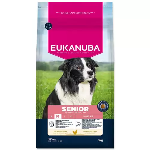 Krmivo EUKANUBA Senior Medium rich in fresh chicken 3kg