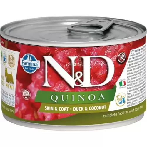  N&D QUINOA Dog konz. Duck & Coconut Mini 140 g