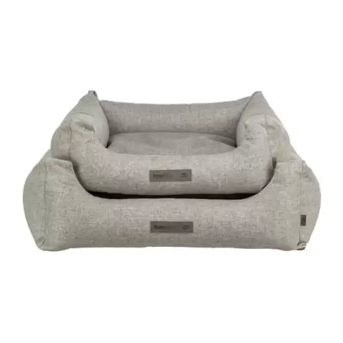 Pelech MATTEO, obdélníkový s polštářovým okrajem, tkanina, světlešedá 60 x 50 cm