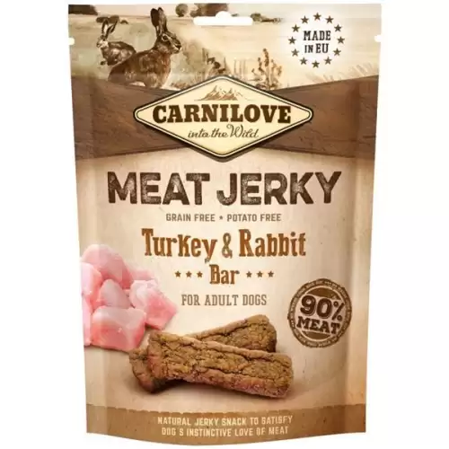  Carnilove Dog Jerky Rabbit & Turkey Bar 100 g