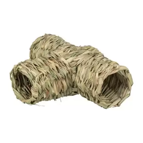 Přírodní tunel "T" pro hlodavce (křeček,osmák) , 25 × 9 × 18 cm, 100% tráva