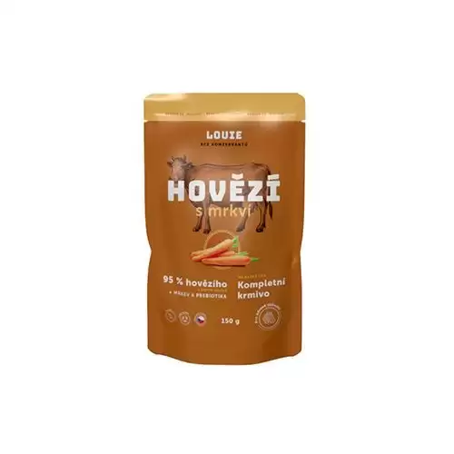 Louie Dog kapsa Hovězí s mrkví 150g