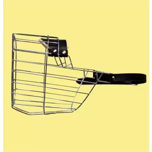  Náhubek kovový Německý ovčák - pes, chrom 125 x 155 x 130 mm